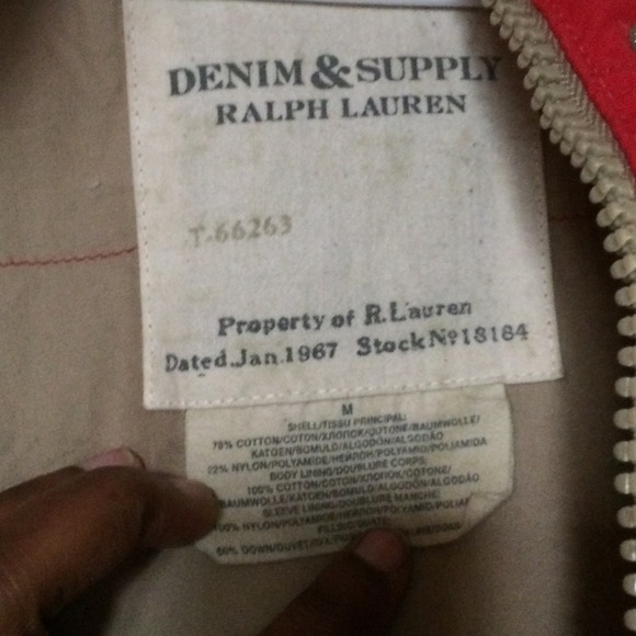 Ralph Lauren red rain puffy winter coat jacket - Picture 4 of 4