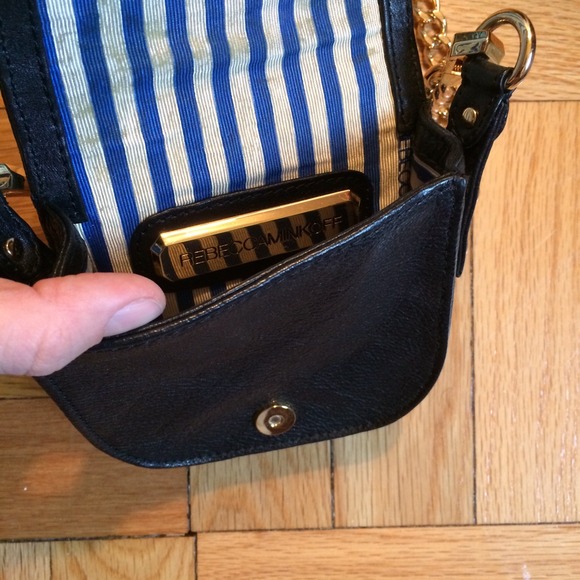 SOLD!!!!!! Rebecca minkoff studded Blk leather bag - Picture 3 of 4