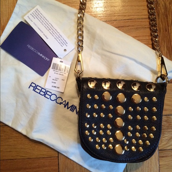 SOLD!!!!!! Rebecca minkoff studded Blk leather bag - Picture 4 of 4
