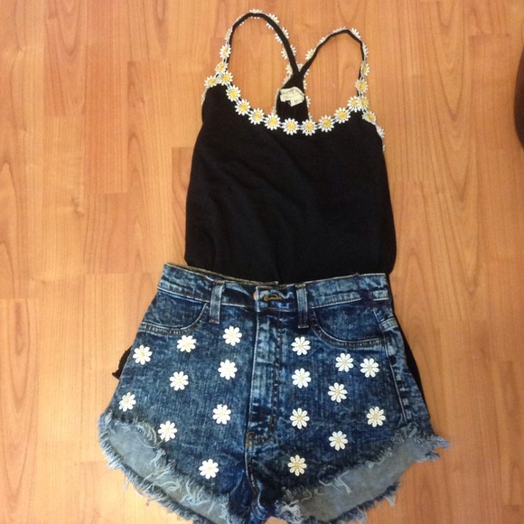 Coachella daisy outfit set