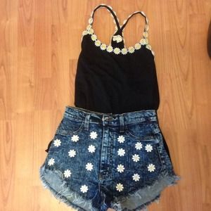 Coachella daisy outfit set