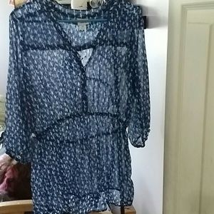 Mossimo Supply Co sheer blue top