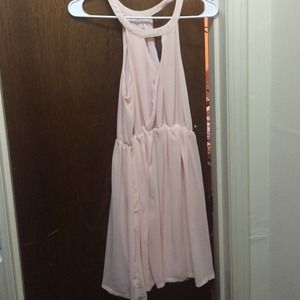 Pink chiffon dress