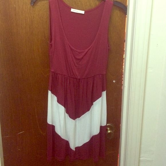Crimson & white sundress