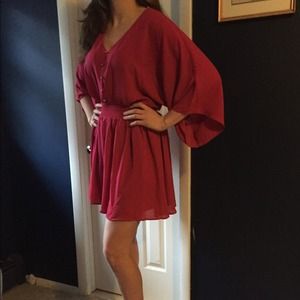 Fuchsia flowy dress