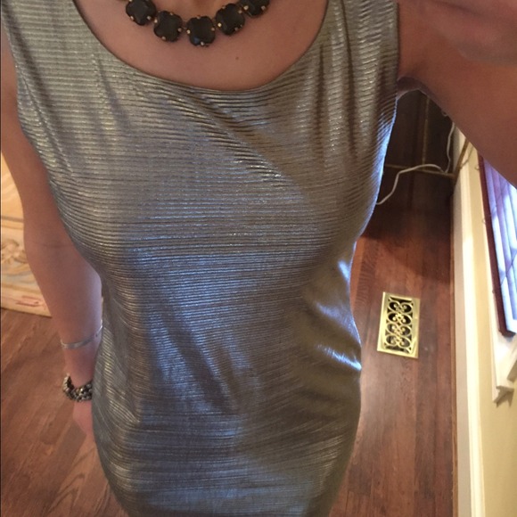 Silver Metallic Dress - Picture 4 of 4