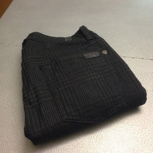 ❌SOLD❌ 7fam glen plaid highwaist skinnys - Picture 3 of 4