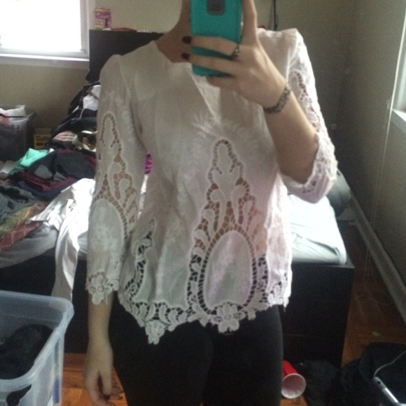White lace top