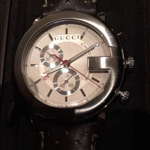 Gucci chrono watch brown strap main image 4