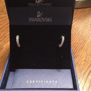 Swarovski silver pave earrings