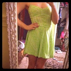 Green, tribal print Aeropostale sun dress