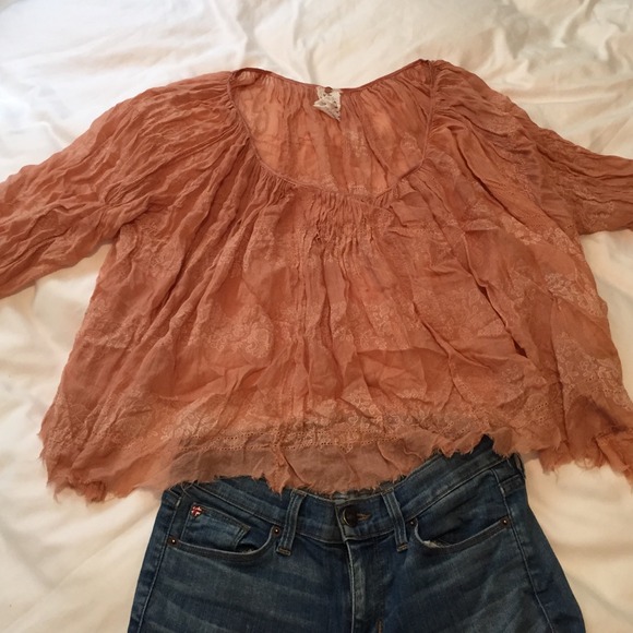 Free People pink blouse