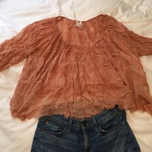 Free People pink blouse