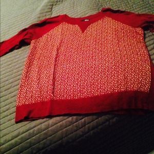 ANA red and gold sweater