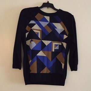 Jcrew geo-patterned sweater