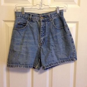 High waisted denim shorts