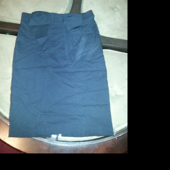 Black a line skirt