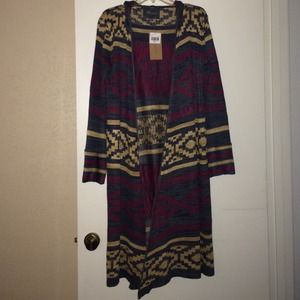 Long boho sweater