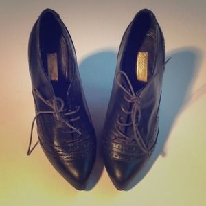 Zara Moss green oxford boots