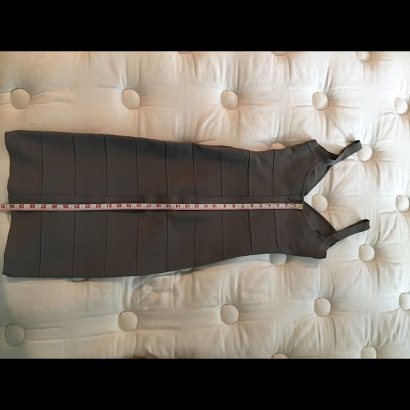 Herve Leger grey knee length bandage dress - Picture 2 of 4