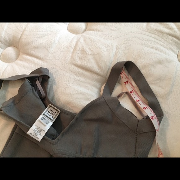 Herve Leger grey knee length bandage dress - Picture 3 of 4