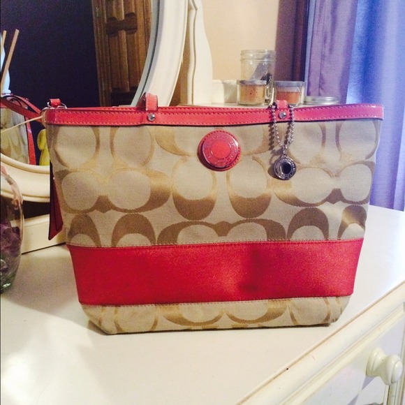 Coral Coach purse