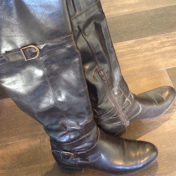 Unisa Shoes Dark Brown Kneehigh Riding Boots Poshmark