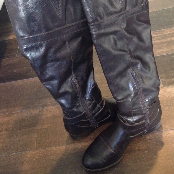 Unisa Shoes Dark Brown Kneehigh Riding Boots Poshmark