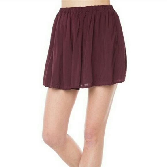Brandy Melville Burgundy Skirt