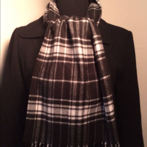 Black/ White Plaid scarf