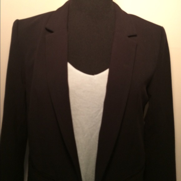 Black slim blazer w/ pink inner lining