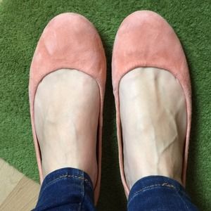 Jcrew suede peach flats