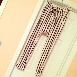 Striped harem pants