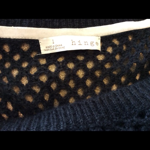 Hinge black & white sweater size L - Picture 3 of 4