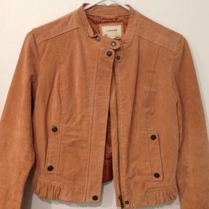 I Love H8 Coral Pig Skin Jacket. Hardly worn!