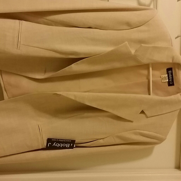 Tan blazer and capri set by Bobby J