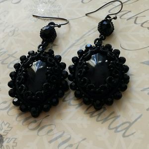 Beautiful Black Dangle Earrings