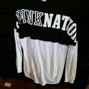 Pinknation black and white top