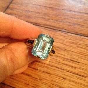 💎60%off Stunning Blue Topaz Sterling Silver Ring
