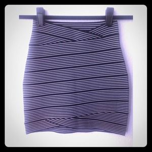 BCBG MAXAZRIA- black and white bandage skirt