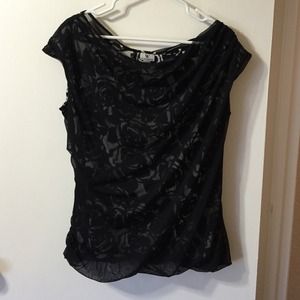 Black and white dressy top