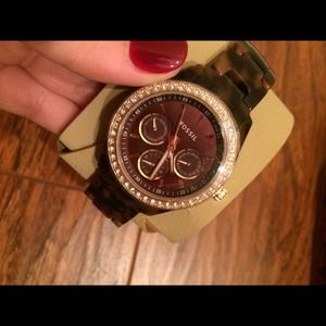 BRAND NEW Leopard fossil watch!!!!