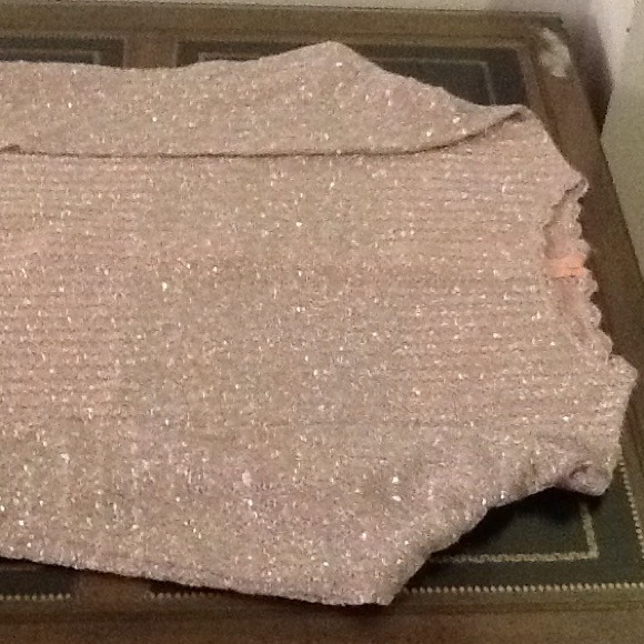 Silver and pink knit long sleeve formal - Picture 1 of 4