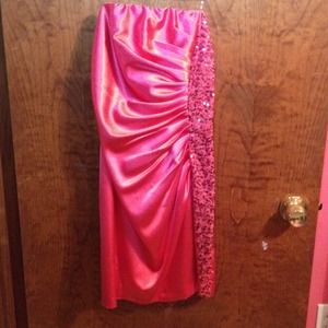 Strapless Pink Dress