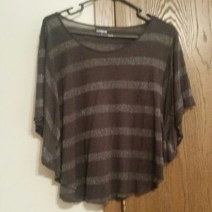 Gray off the shoulders shirt