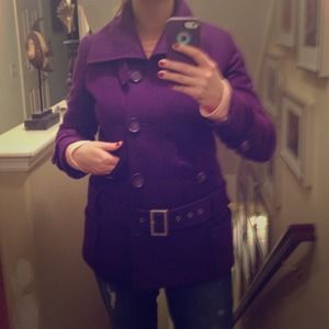 Moda International Plum Colored Coat, worn few tim