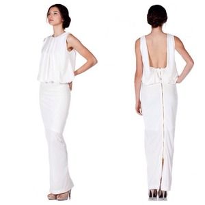 Black Open Back Maxi Dress