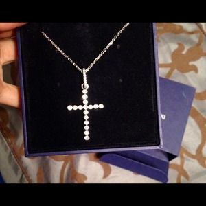 Swarovski crystal cross necklace pendent.