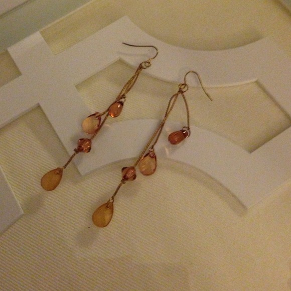 Champagne and brown earrings