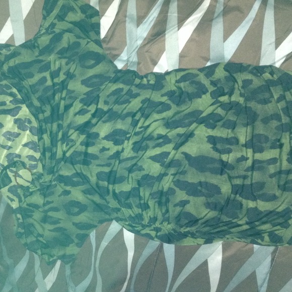 green and black silk shirt